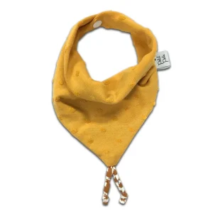 Bavoir Bandana Jersey Jaune Moutarde