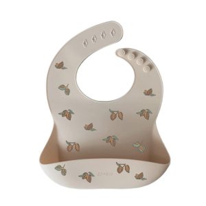 Bavoir silicone souple Amandes | Zakuw