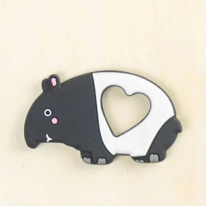 Malaysian Tapir Teether Toy Silicone BPA-Free Educational Baby Gum Soother