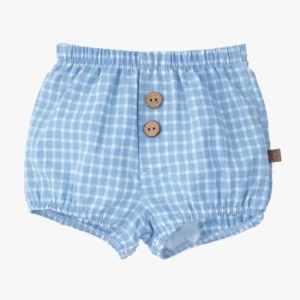Bloomer bébé garçon à carreaux – Bleu ciel