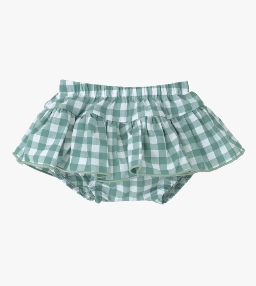 Bloomer bébé fille à carreaux vichy – Vert – Image 2