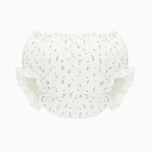Bloomer bébé fille motif petites fleurs –  Blanc