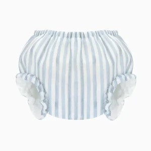 Bloomer bébé fille rayures poésie – Bleu/blanc