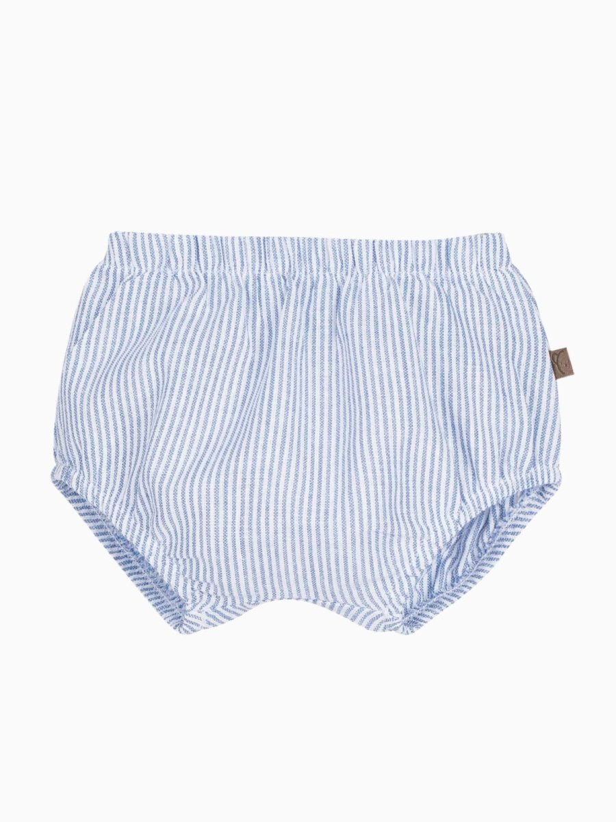 Bloomer bébé à fines rayures – Bleu/Blanc