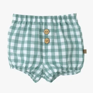 Bloomer bébé garçon à carreaux vichy – Vert