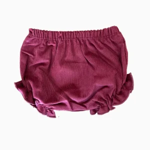 Bloomer bébé fille en velours côtelé – Bordeaux