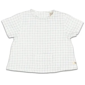 Blouse pour Nouveau-Né à Carreaux Bleus