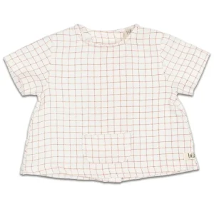 Blouse pour Nouveau-Né à Carreaux Terracotta