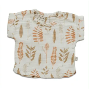 Blouse Aimé Feuilles Ocre