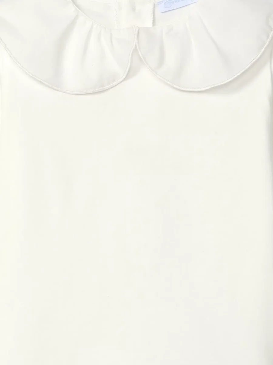 Blouse bébé fille à manche longues en coton – Crème – Image 3