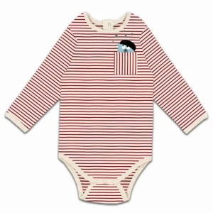 Body Ptit Ours Rayures Rouges
