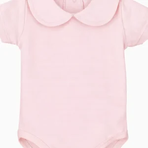 Body bébé manches courtes à col rond – Nude