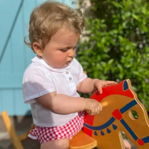 Body bébé élégant manches courtes – Blanc