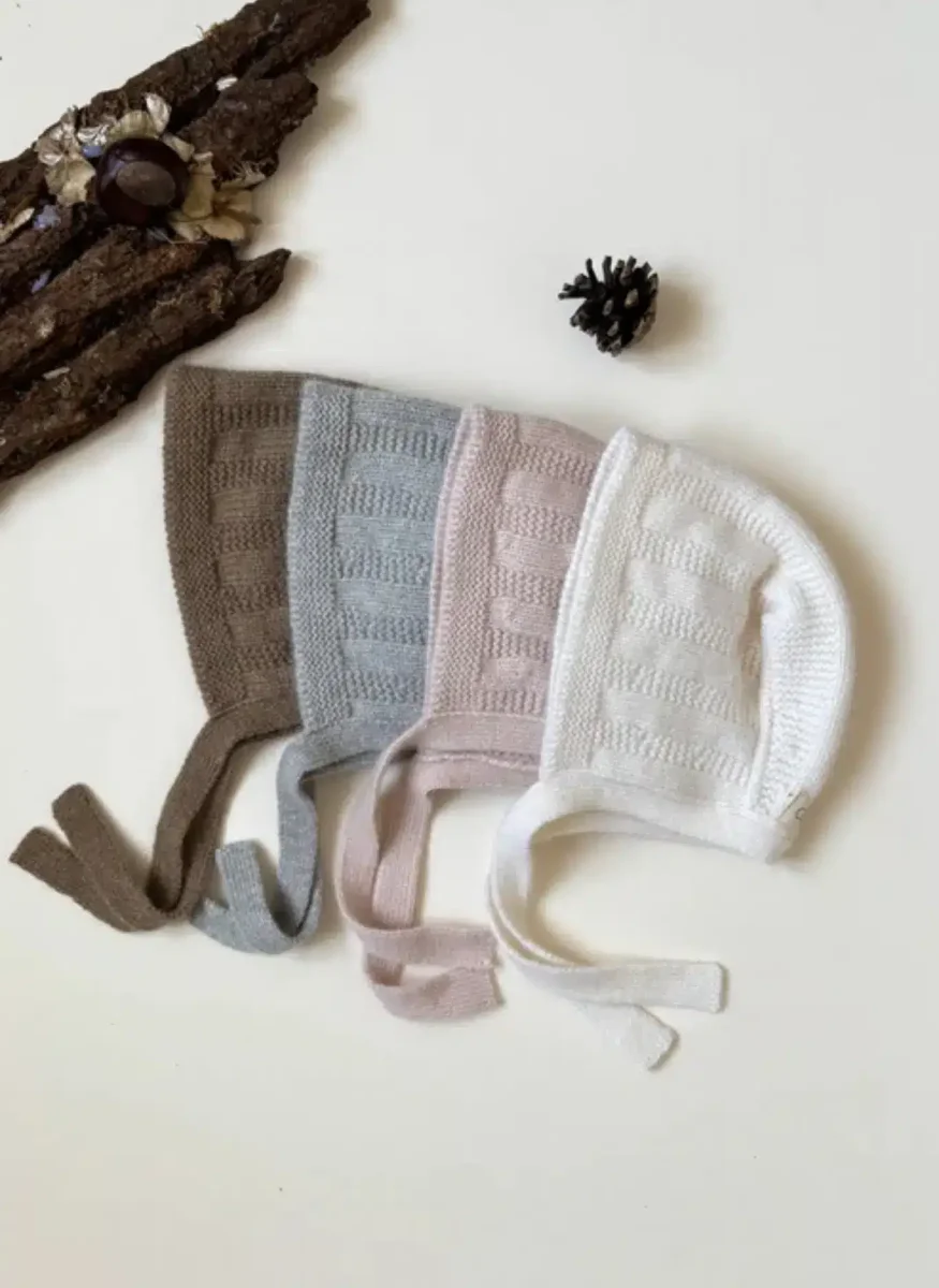 Bonnet béguin en laine – Ysée