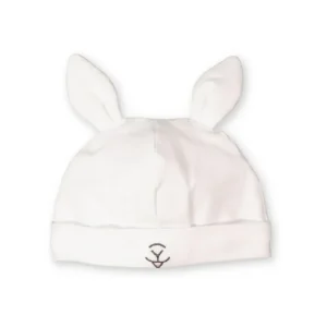 Bonnet de Naissance en Coton Bio Museau Blanc