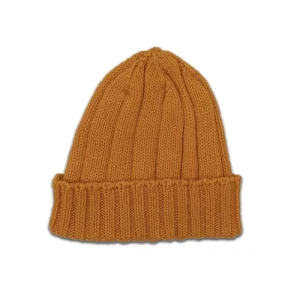 Bonnet de Naissance en Coton Bio Ocre