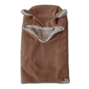 Cagoule à Oreilles en Coton Bio Theophile Tanin Brun Clair