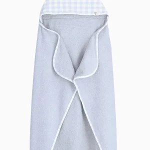 Cape de bain bébé/enfant et gant de toilette – Bleu – Personnalisable