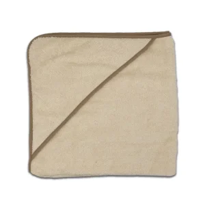 Cape de Bain Bébé en Coton Bio Beige
