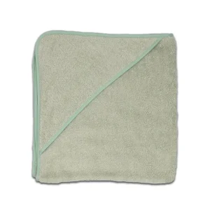 Cape de Bain Bébé en Coton bio Vert Pâle