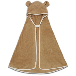 Cape de Bain en Coton Bio Ours Caramel