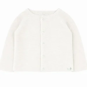 Cardigan bébé en coton – Blanc