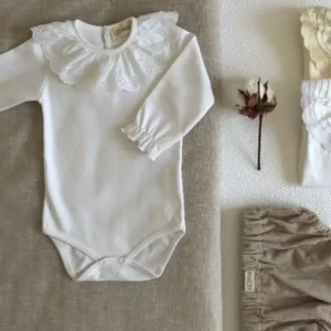 Body manches longues avec col broderie anglaise – Rosie