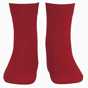 Chaussettes bébé courtes unies – Rouge