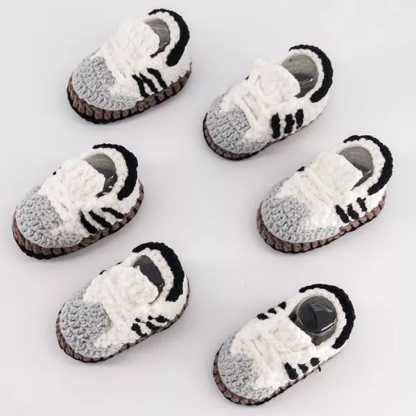 Chaussons bébé baskets en crochet | Samba – Baby sneakers – Image 5
