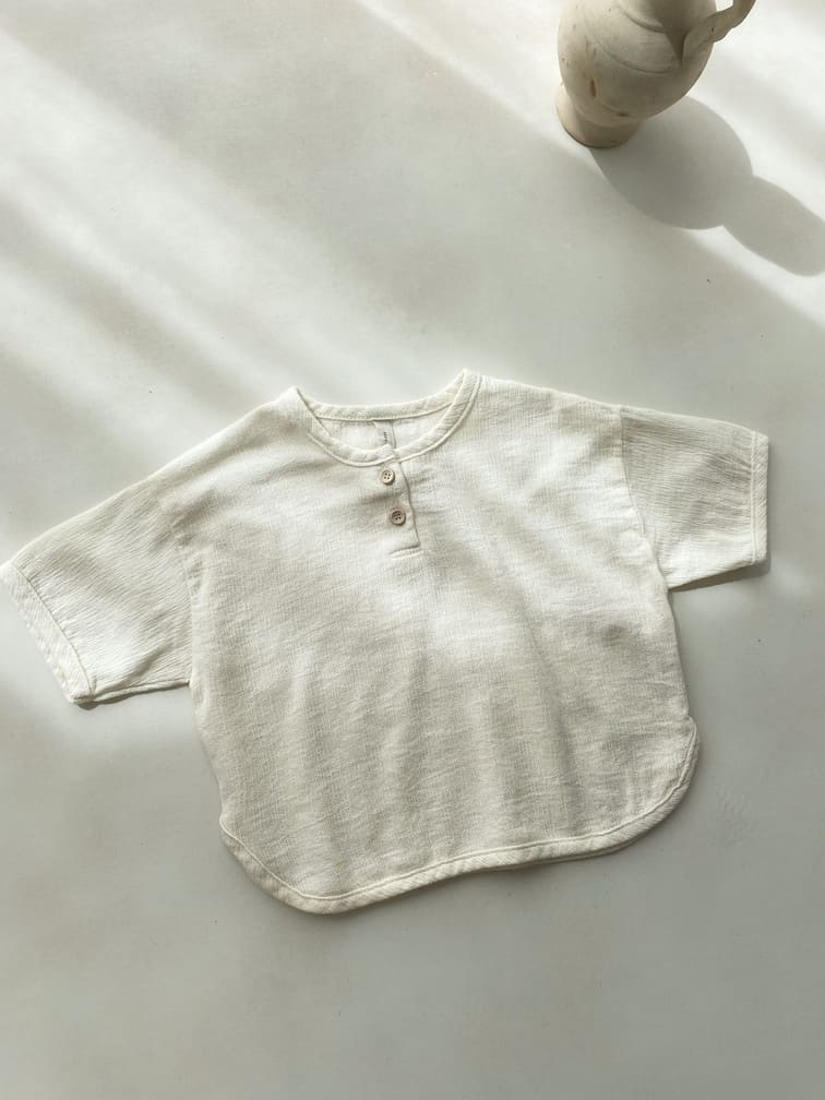 Chemise texturée légère | Ecru – La Camel – Image 3