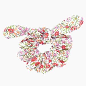 Chouchou à noeud en liberty – Rose