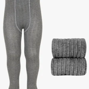 Collant bébé côtelé – Gris
