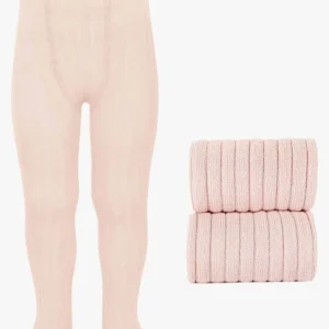Collant bébé côtelé – Nude