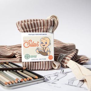 Collants à bretelles Atelier Collection sans pieds | Granola/cream – Silly Silas