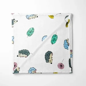 Colorful Hedgehog Bamboo Baby Blanket | Luxurious Eco-Friendly Comfort