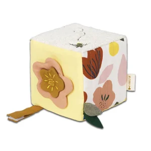 Cube d'Activités en Coton Bio Fleurs Orchidées