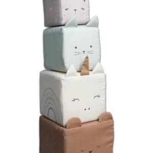 Cubes à Empiler en Coton Bio Animaux