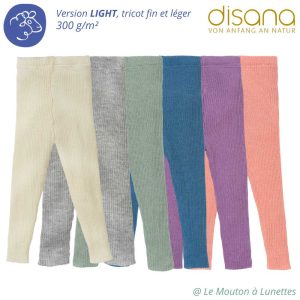 Legging léger en fine laine mérinos bio - Disana