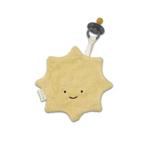 Doudou Attache Tétine Soleil Jaune
