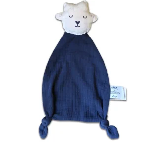 Doudou en Coton Bio Mouton Bleu Marine
