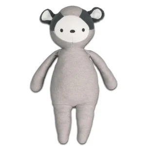 Doudou Peluche en Coton Bio Blaireau Gris