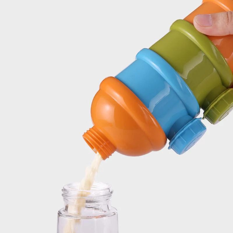 Boite doseuse poudre de lait multicolore pour bébé – Image 4