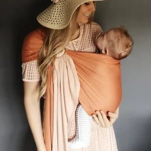 Echarpe de Portage Sans Noeud "Sling" Nude / Caramel