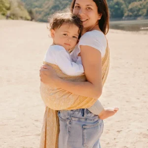 Echarpe de Portage Néobulle Jacquard Nomade Ocre