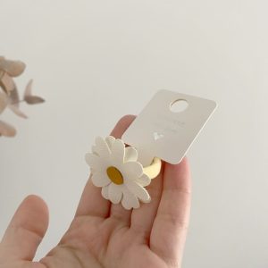 Elastique à cheveux | Fleur cuir – Peek a beau