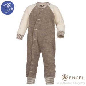 Pyjama bébé en laine bouclette ENGEL NATUR - Pyjama chaud 1 pièce sans pieds