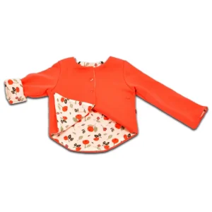 Gilet Asymétrique Coquelicots Rouge