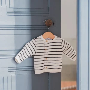 Cardigan en laine mélangée – Collection «Petits Marins»