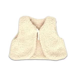 Gilet sans Manche Bébé Sherpa Ecru