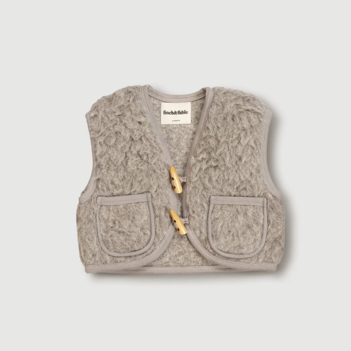 Gilet enfant sherpa laine | Sand – Finch and Fable